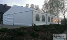 Otwarcie oddziału logistycznego hala namiotowa 10x20 z podłogą i wyposażeniem